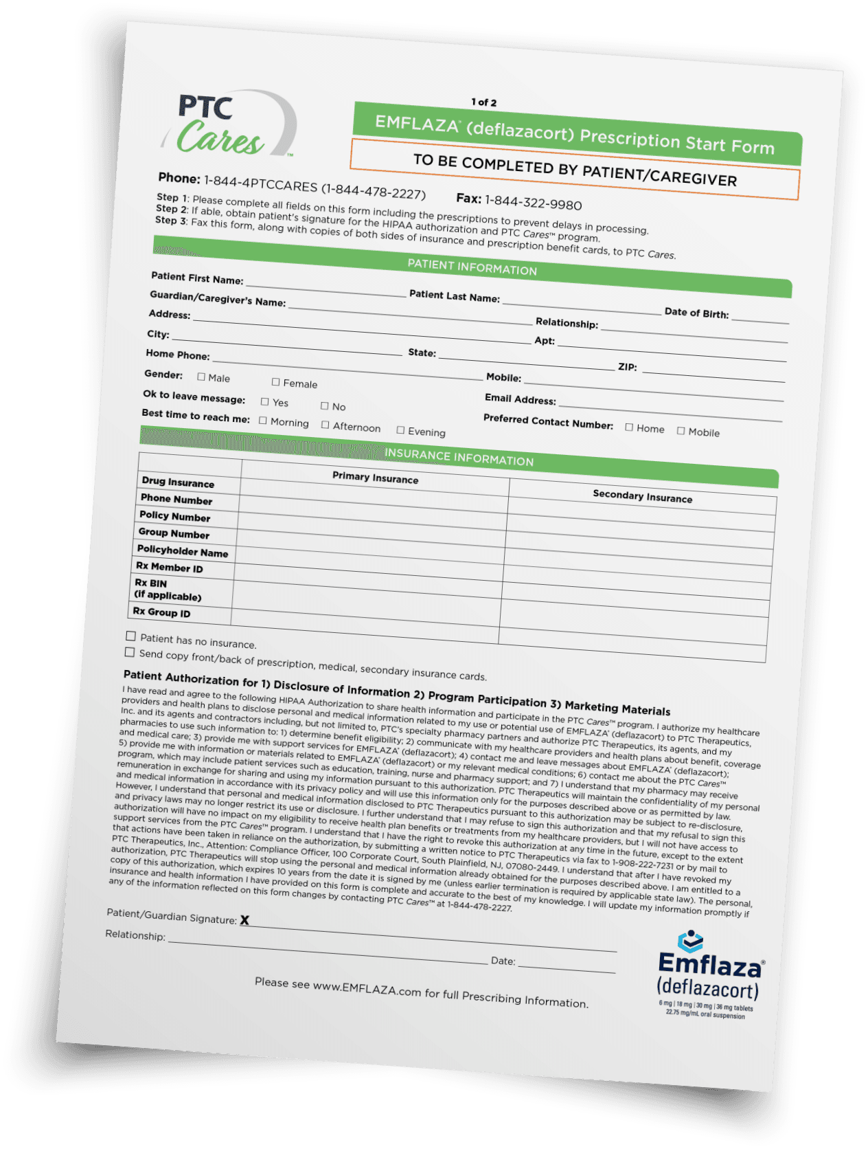 Prescription Start Form