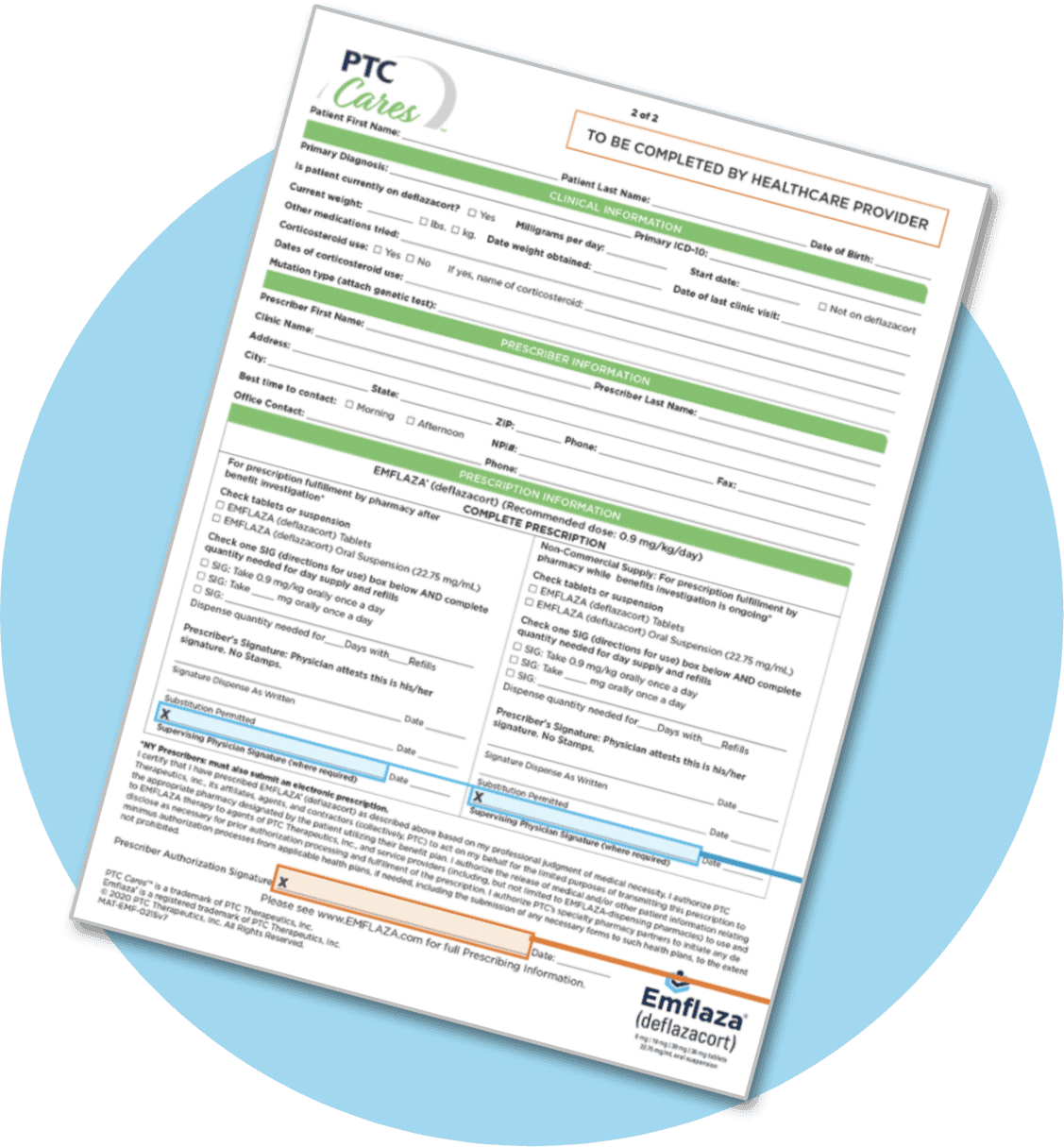 EMFLAZA® (deflazacort) Prescription Start Form